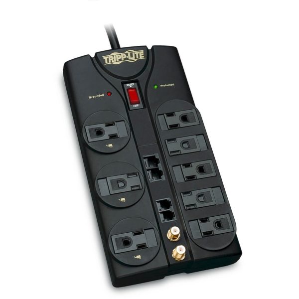 Tripp Lite Surge Protector Power Strip 120V 8 Outlet RJ11 RJ45 Coax 10' Crd 3240 Joule