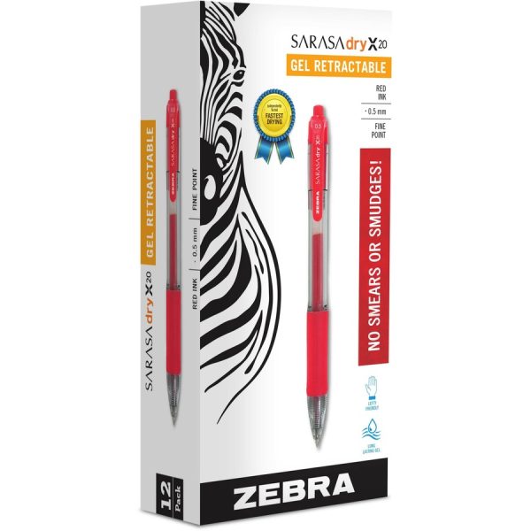 Zebra SARASA dry X20 Retractable Gel Pen