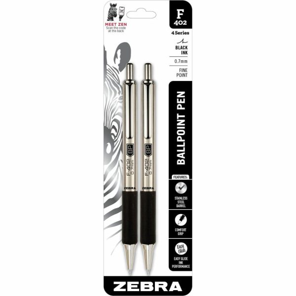 Zebra STEEL 4 Series F-402 Retractable Ballpoint Pen