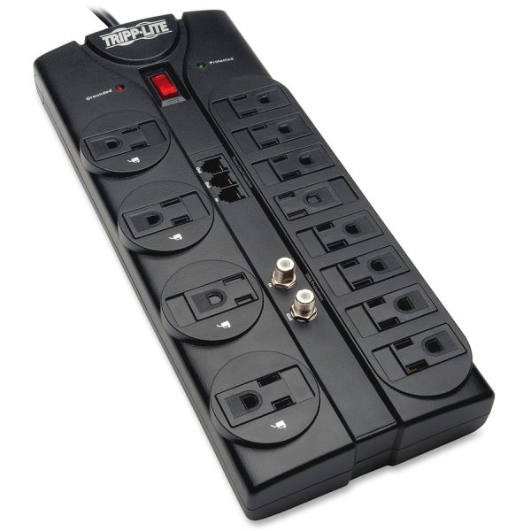 Tripp Lite Surge Protector 12 Outlet 120V RJ11 Coax 8ft Cord 2880 Joule