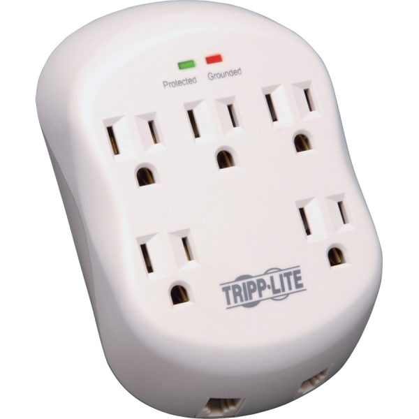 Tripp Lite Surge Protector Wallmount Direct Plug In 5 Outlet RJ11 1080 Joules