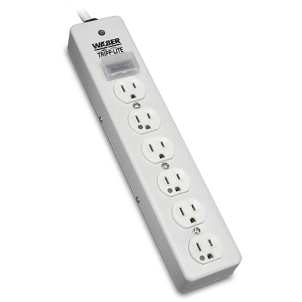 Tripp Lite Surge Protector Power Strip Medical Hospital RT Angle Plug 6 Outlet 6' Cord