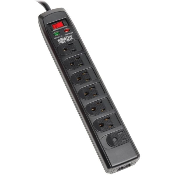 Tripp Lite Surge Protector Power Strip 120V 7 Outlet RJ11 6' Cord 1440 Joule