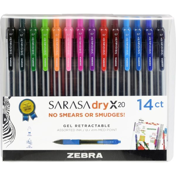 Zebra SARASA dry X20 Retractable Gel Pen