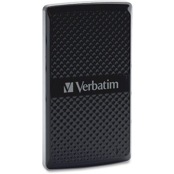 Verbatim 256GB Vx450 External SSD, USB 3.0 with mSATA Interface - Black