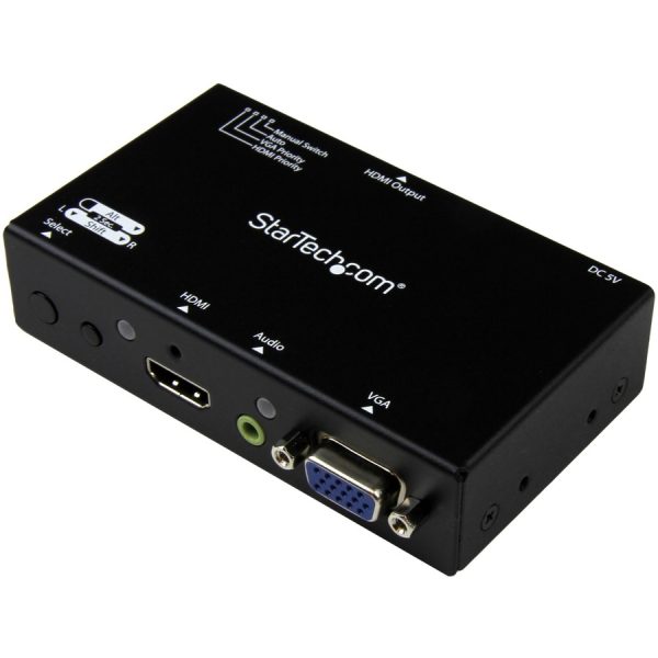 StarTech.com 2x1 HDMI + VGA to HDMI Converter Switch w/ Automatic and Priority Switching - 1080p