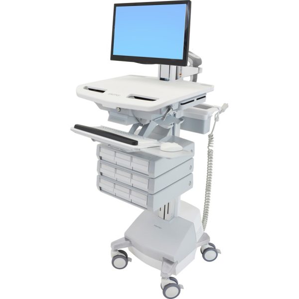 Ergotron StyleView Cart with LCD Pivot, SLA Powered, 9 Drawers