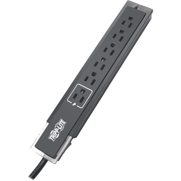 Tripp Lite Surge Protector Power Strip 6 Outlet Tel/Modem 6 ft Cord Black