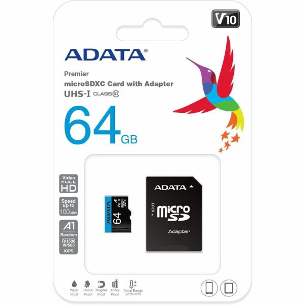 Adata Premier 64 GB Class 10/UHS-I V10 microSDXC