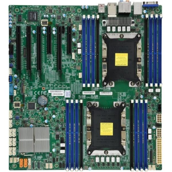 Supermicro X11DAi-N Workstation Motherboard - Intel C621 Chipset - Socket P LGA-3647 - Extended ATX - Xeon Processor Supported - 2 TB DDR4 SDRAM Maximum RAM - RDIMM, DIMM, LRDIMM - 16 x Memory Slots - Gigabit Ethernet - 10 x SATA Interfaces