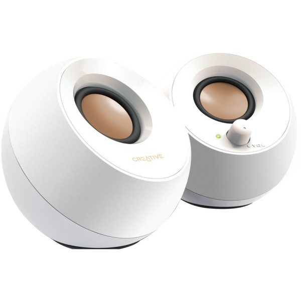 Creative Pebble 2.0 Speaker System - 4.40 W RMS - White