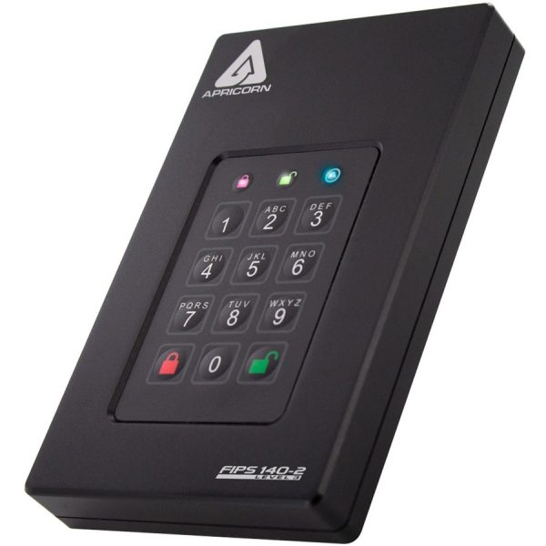 Apricorn Aegis Fortress 2 TB Hard Drive - External - USB 3.0