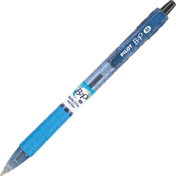 B2P Ball Point Retractable Pen - Medium Pen Point - 1 mm Pen Point Size - Retractable - Black, Blue - Assorted Barrel - 36 / Display Box