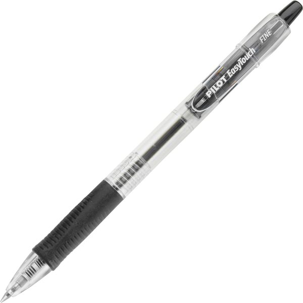 EasyTouch EasyTouch 0.7mm Retractable Ballpoint Pens - Fine Pen Point - 0.7 mm Pen Point Size - Retractable - Black - 36 / Display Box