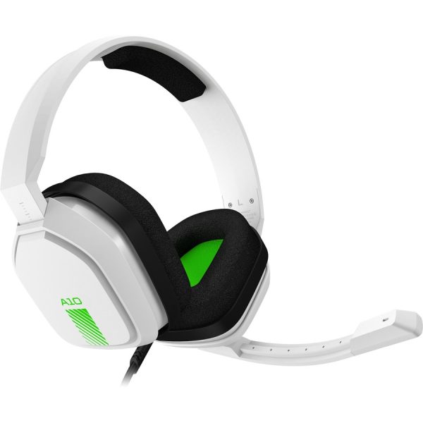 Astro A10 Gaming Headset - Stereo - Mini-phone (3.5mm) - Wired - 32 Ohm - 20 Hz - 20 kHz - Over-the-head - Binaural - Circumaural - Uni-directional Microphone - White