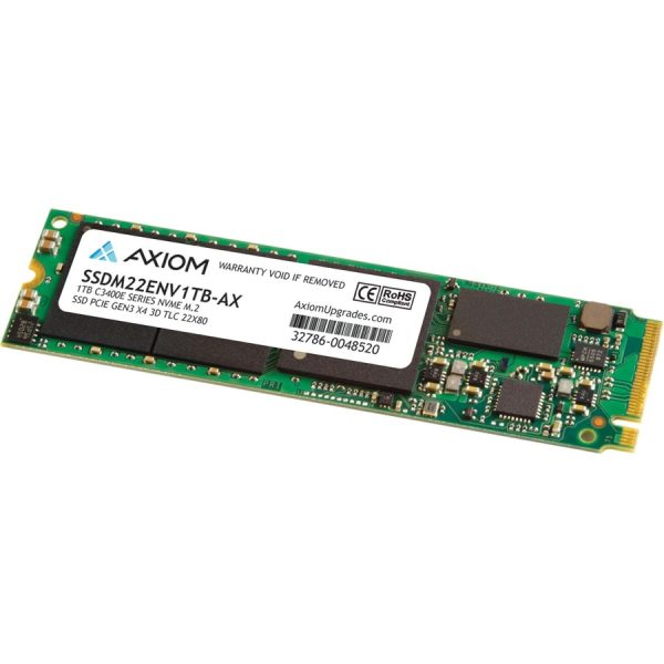 Axiom 1TB C3400e Series PCIe Gen3x4 NVMe M.2 TLC SSD - Workstation, All-in-One PC, Notebook, Desktop PC Device Supported - 1.08 DWPD - 1069 TB TBW - 3400 MB/s Maximum Read Transfer Rate - 3 Year Warranty