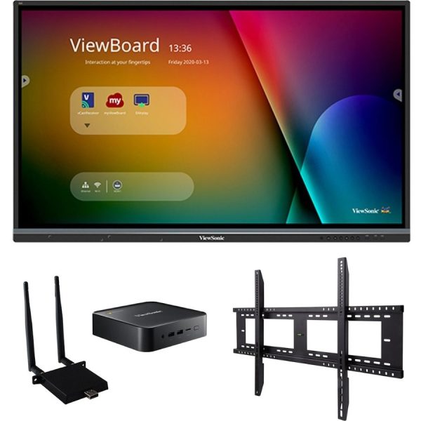 ViewSonic IFP6550-C1 - 65" ViewBoard Interactive Flat Panel Bundle with Chromebox