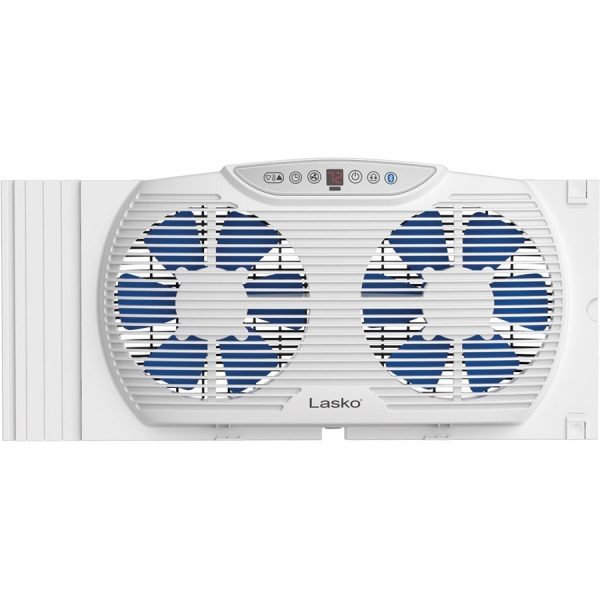 Lasko Electrically Reversible Twin Window Fan with Bluetooth