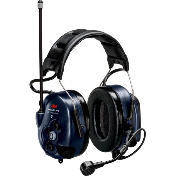 Peltor LiteCom Plus WS Headset - Stereo - XLR - Wired/Wireless - Bluetooth - Over-the-head - Binaural - Ear-cup - Noise Cancelling, Dynamic Microphone - Navy Blue