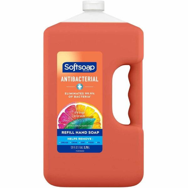 Colgate Antibacterial Liquid Hand Soap Refill - Crisp Clean Scent - 1 gal (3.8 L) - Bacteria Remover - Hand - Orange - Anti-irritant - 1 Each