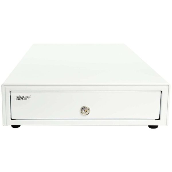 Star Micronics Max Cash Drawer, White, 13Wx17D, 4Bill-4Coin - USB-Driven, Cable Included