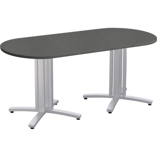 Special-T Structure 4X Conference Table - Steel Mesh Racetrack Top - 84" Table Top Length x 42" Table Top Width - 29" Height - Assembly Required - High Pressure Laminate (HPL) Top Material