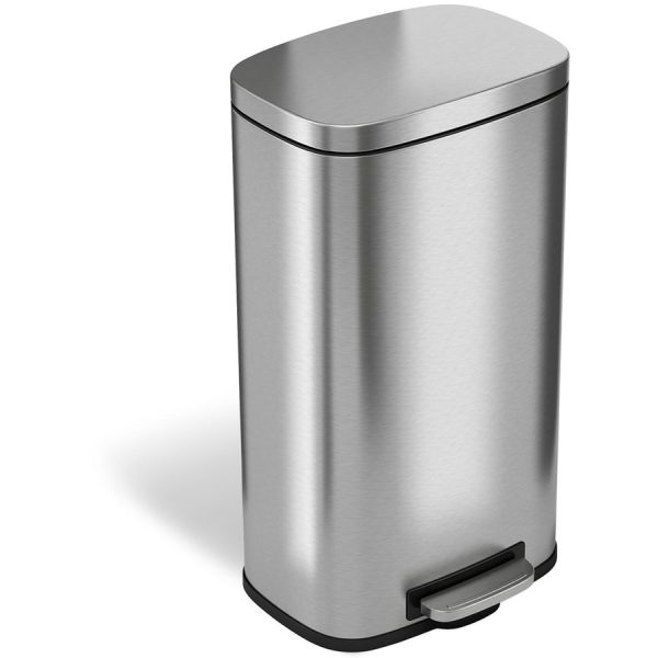 HLS Commercial Stainless Steel Soft Step Trash Can