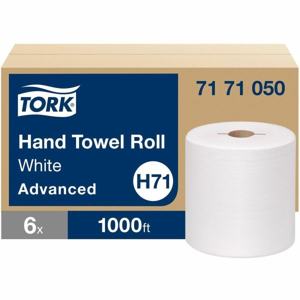 Tork Roll Hand Towel White H71, Advanced, Fast Absorbency, 6 x 1000 towels, 7171050