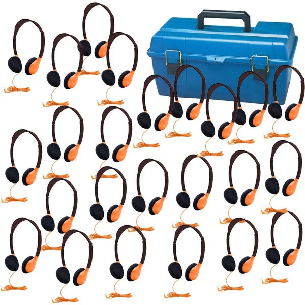 Hamilton Buhl Lab Pack Headphone - Stereo - Orange - Mini-phone (3.5mm) - Wired - 32 Ohm - 20 Hz 20 kHz - On-ear - Binaural - Ear-cup - 5 ft Cable