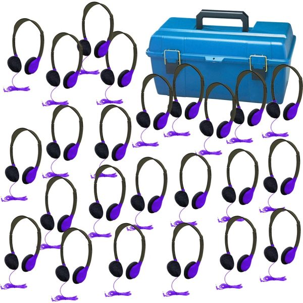 Hamilton Buhl Lab Pack Headphone - Stereo - Purple - Mini-phone (3.5mm) - Wired - 32 Ohm - 20 Hz 20 kHz - On-ear - Binaural - Ear-cup - 5 ft Cable