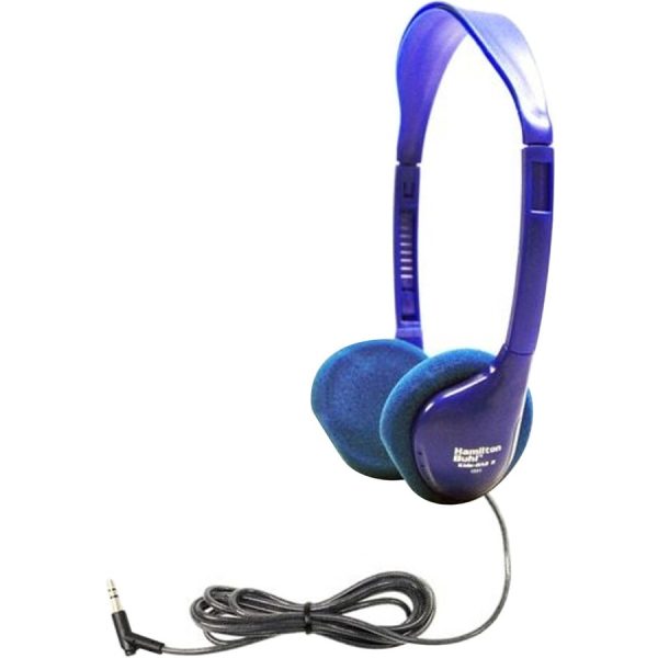 Hamilton Buhl Kids Personal-Size On-Ear Stereo Headphone - Stereo - Blue - Mini-phone (3.5mm) - Wired - 32 Ohm - 50 Hz 16 kHz - On-ear - Binaural - 5 ft Cable