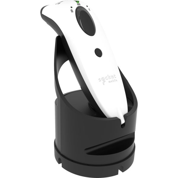 Socket Mobile SocketScan S720, Linear Barcode Plus QR Code Reader, White & Black Dock - Wireless Connectivity - 14.96" Scan Distance - 1D, 2D - LED - Linear - Bluetooth - White - Ticketing, Asset Tracking, Transportation, Delivery, Loyalty Program, Inventory, Hospitality