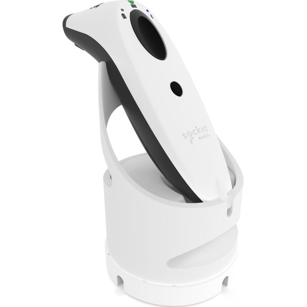 Socket Mobile SocketScan S720, Linear Barcode Plus QR Code Reader, White & White Dock - Wireless Connectivity - 14.96" Scan Distance - 1D, 2D - LED - Linear - Bluetooth - White - Ticketing, Asset Tracking, Transportation, Delivery, Loyalty Program, Inventory, Hospitality