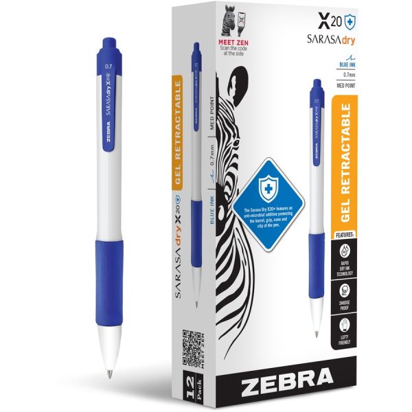 Zebra SARASA dry X20+ Retractable Gel Pen