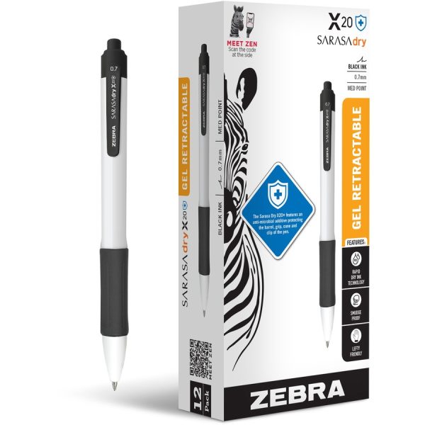 Zebra SARASA dry X20+ Retractable Gel Pen