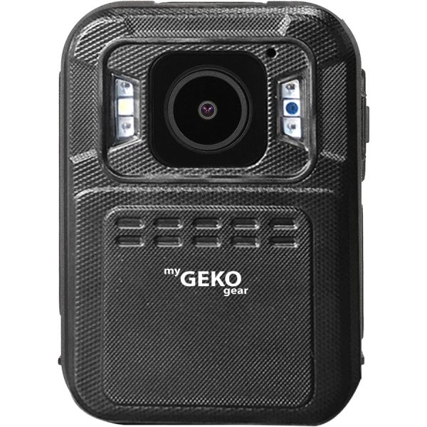 myGEKOgear by Adesso Aegis 200 1440p Super HD Body Cam with GPS Logging, Infrared Night Vision,Password Protected System,IP65 Water Resistance, Drop Protection, 2" LCD Screen, 32GB Storage, Long Battery Life (13.5 Hours Battery Life)