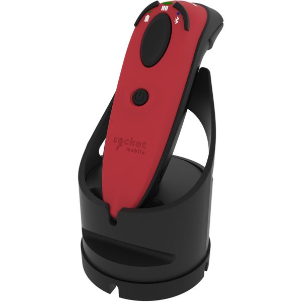 Socket Mobile D720 Barcode Scanner (with rechargeable battery pre-installed) - Wireless Connectivity - 1D, 2D - LED - Linear - Linear, Omni-directional - Bluetooth - USB - Red - Stand Included - IP54 - USB