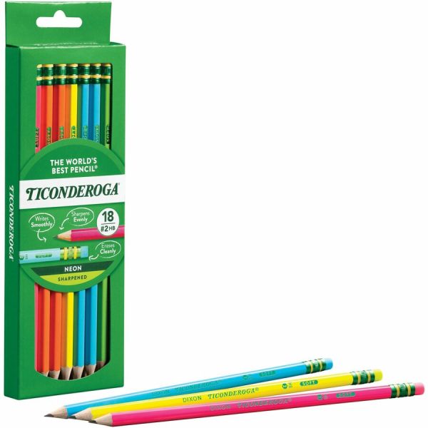 Ticonderoga Bright Neon No. 2 Pencils