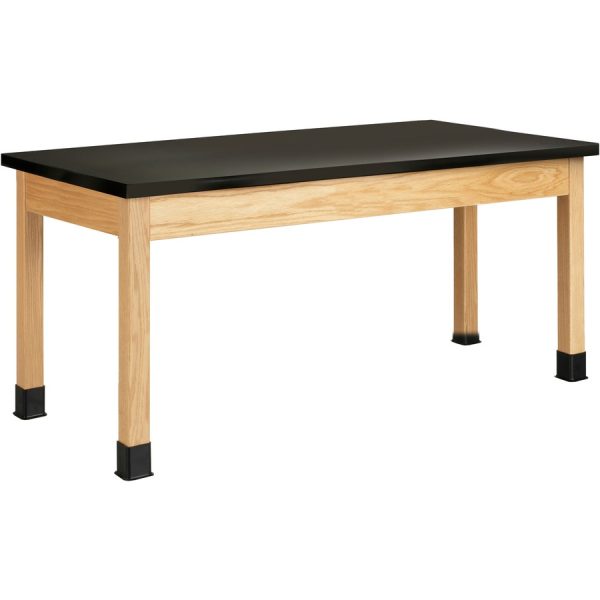 Diversified Spaces PerpetuLab Wooden Leg Science Table with Plain Apron - Rectangle Top - Square Leg Base - 4 Legs - 72" Table Top Width x 24" Table Top Depth - 30" Height - Assembly Required