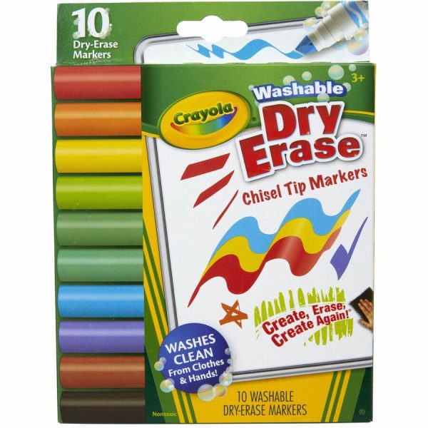 Crayola Washable Dura-Wedge Tip Dry-Erase Markers