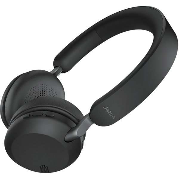 Jabra Elite 45h Headset - Stereo - Wireless - Bluetooth - 32.8 ft - 20 Hz - 20 kHz - Over-the-head - Binaural - Supra-aural - MEMS Technology Microphone - Noise Canceling - Titanium Black