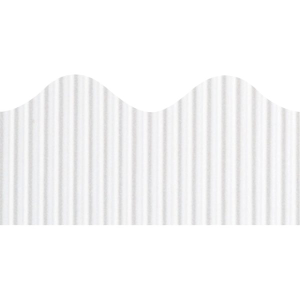 Bordette Decorative Border - White - 2.25" x 50' - 1 Roll/Pkg