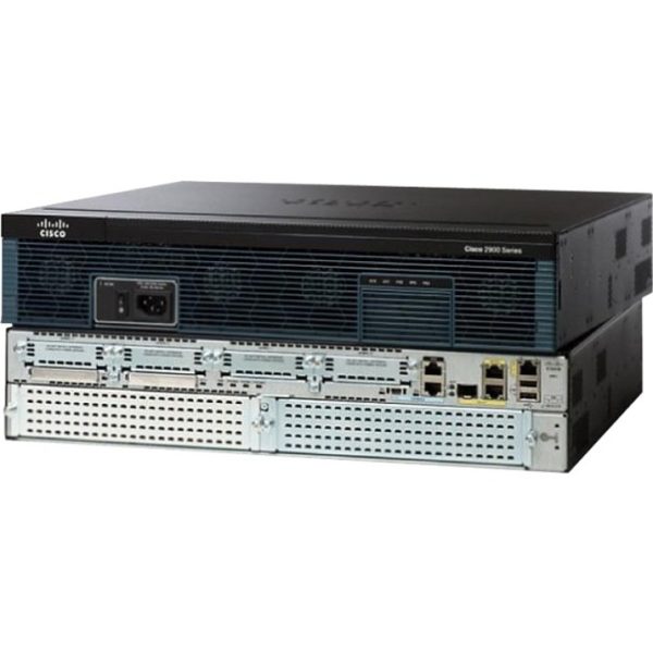 Cisco 2921 Integrated Services Router - Refurbished - 3 Ports - Management Port - 12 - Gigabit Ethernet - 2U - Rack-mountable - 90 Day