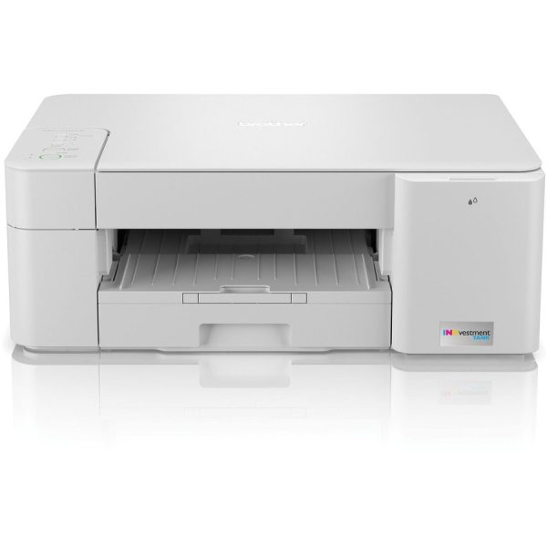 Brother INKvestment Tank MFC-J1205W Wireless Inkjet Multifunction Printer-Color-Copier/Scanner-1200x6000 Print-2500 Pages Monthly-150 sheets Input-Color Scanner-2400 Optical Scan-Wireless LAN-Mopria-Apple AirPrint-Wi-Fi Direct-Brother Mobile Connect - Copier/Printer/Scanner - 1200 x 6000 dpi Print - Up to 2500 Pages Monthly - 150 sheets Input - Color Flatbed Scanner - 2400 dpi Optical Scan - Wireless LAN - Mopria, Apple AirPrint, Wi-Fi Direct, Brother Mobile Connect - USB - 1 Each - For Pla