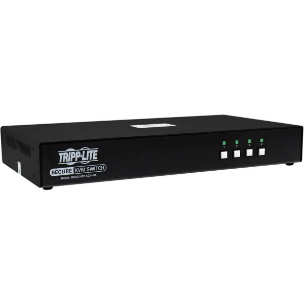 Tripp Lite Secure KVM Switch, 4-Port, Single Head, DP to HDMI (x4), 4K, NIAP PP4.0, Audio, CAC, TAA