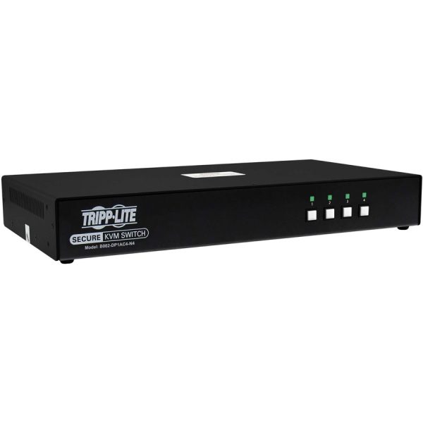 Tripp Lite Secure KVM Switch, 4-Port, Single Head, DisplayPort to DisplayPort, 4K, NIAP PP4.0, Audio, CAC, TAA