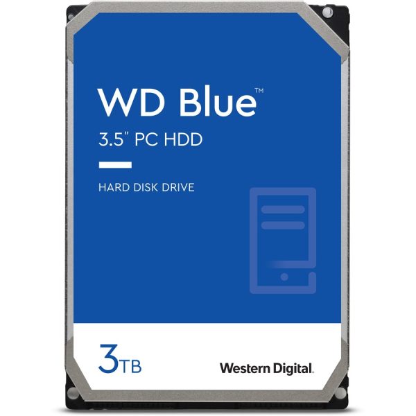 WD Blue WD30EZAX 3 TB Hard Drive - 3.5" Internal - SATA (SATA/600) - Conventional Magnetic Recording (CMR) Method