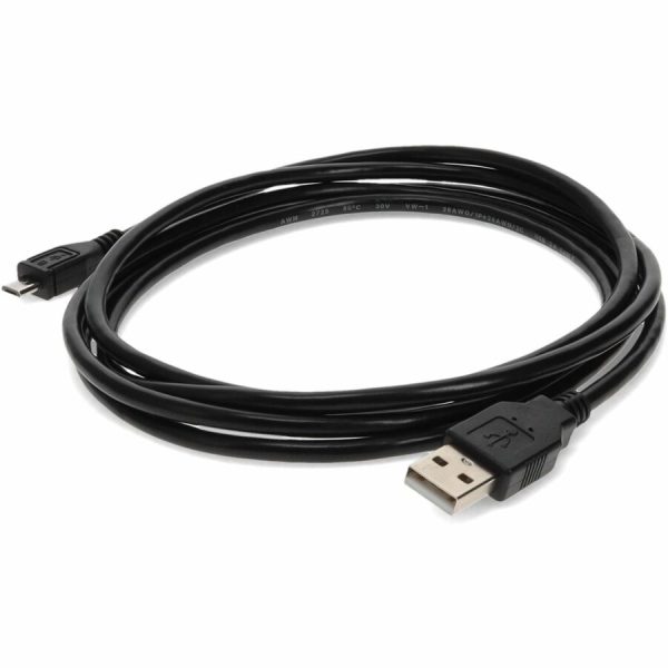 AddOn 15ft USB 2.0 (A) Male to Micro-USB 2.0 (B) Female Black Cable