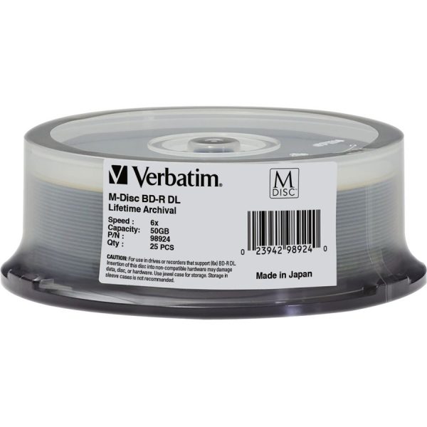 Verbatim M DISC BD-R DL - 8x - 50 GB - 25 Pack Spindle