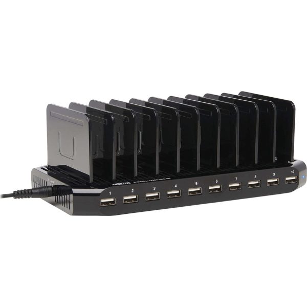 Tripp Lite 10-Port USB Charging Station with Adjustable Storage 12V 8A (96W) USB Charger Output